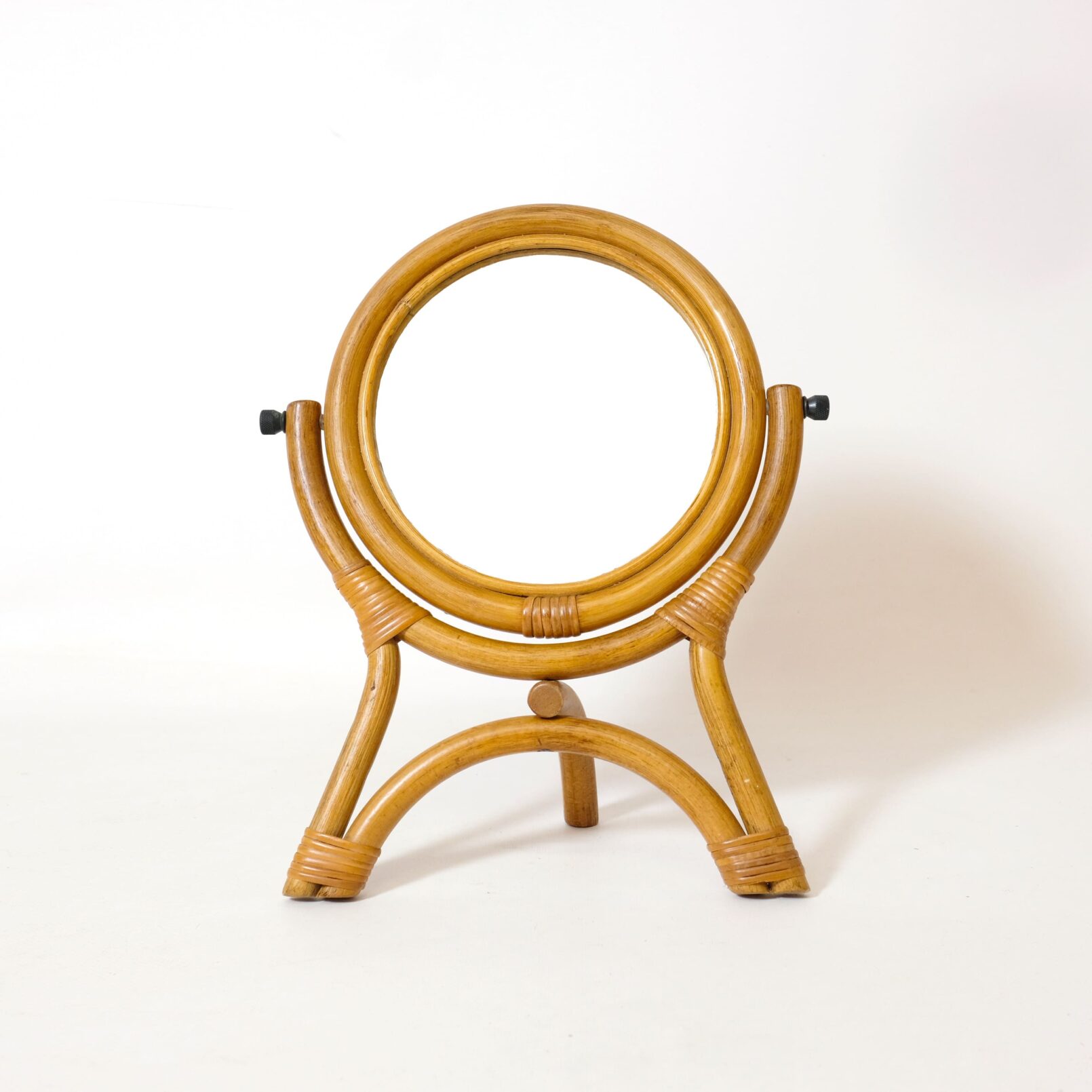 French rattan table mirror from the fifties.