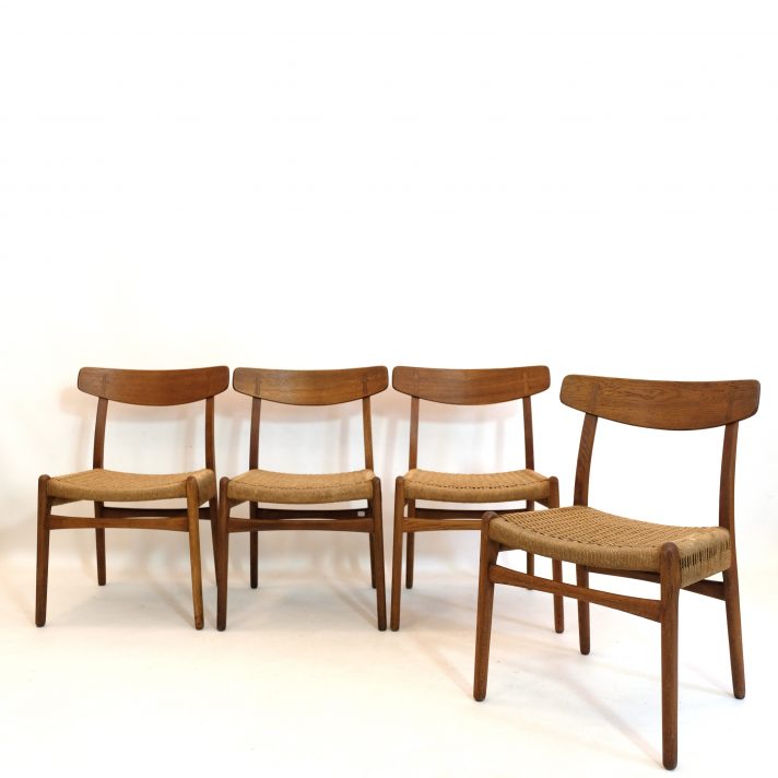 Set of four CH23 chairs, Hans Wegner for Carl Hanson and Son, 1950's.