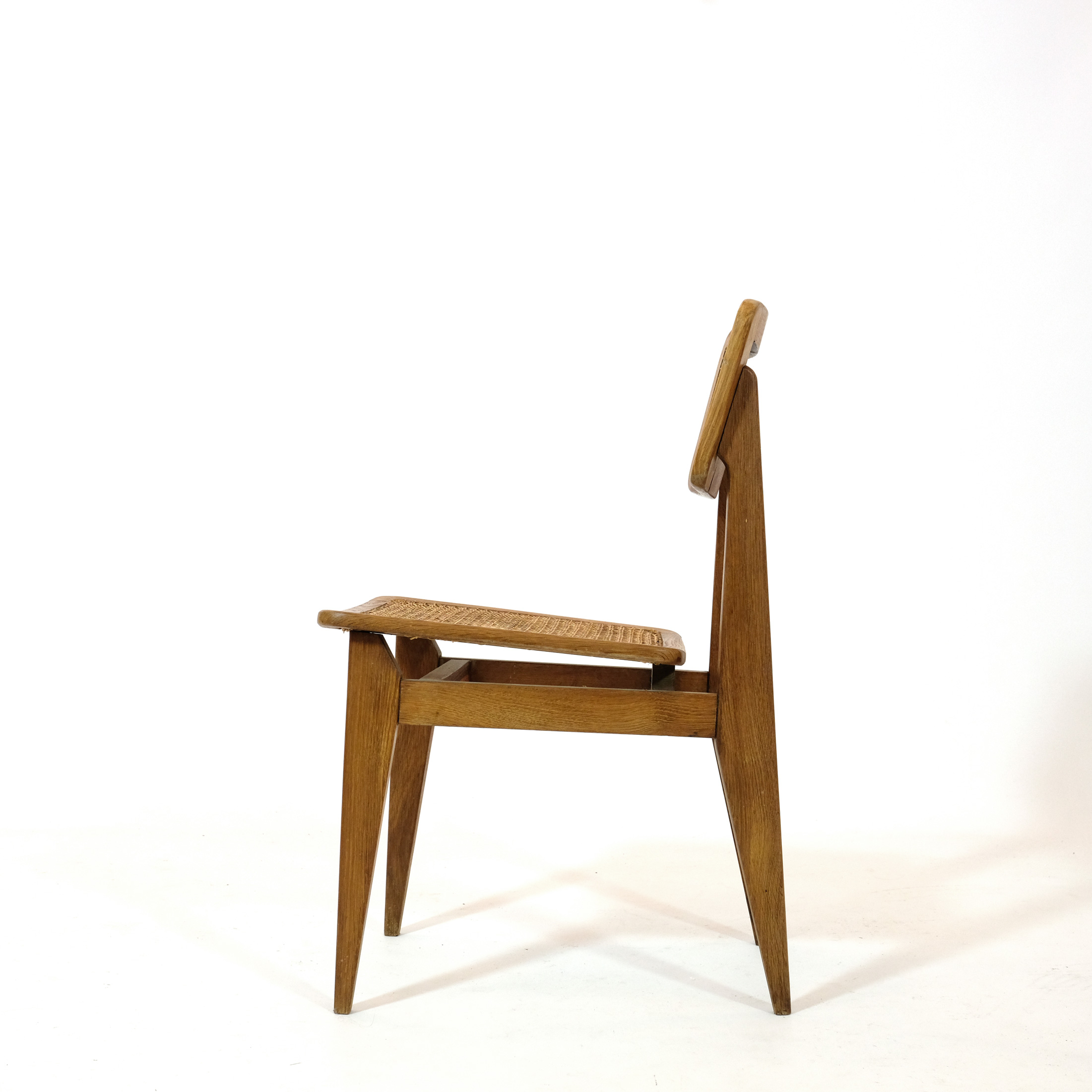 C cane chair, Marcel Gascoin,ARHEC, 1950's.