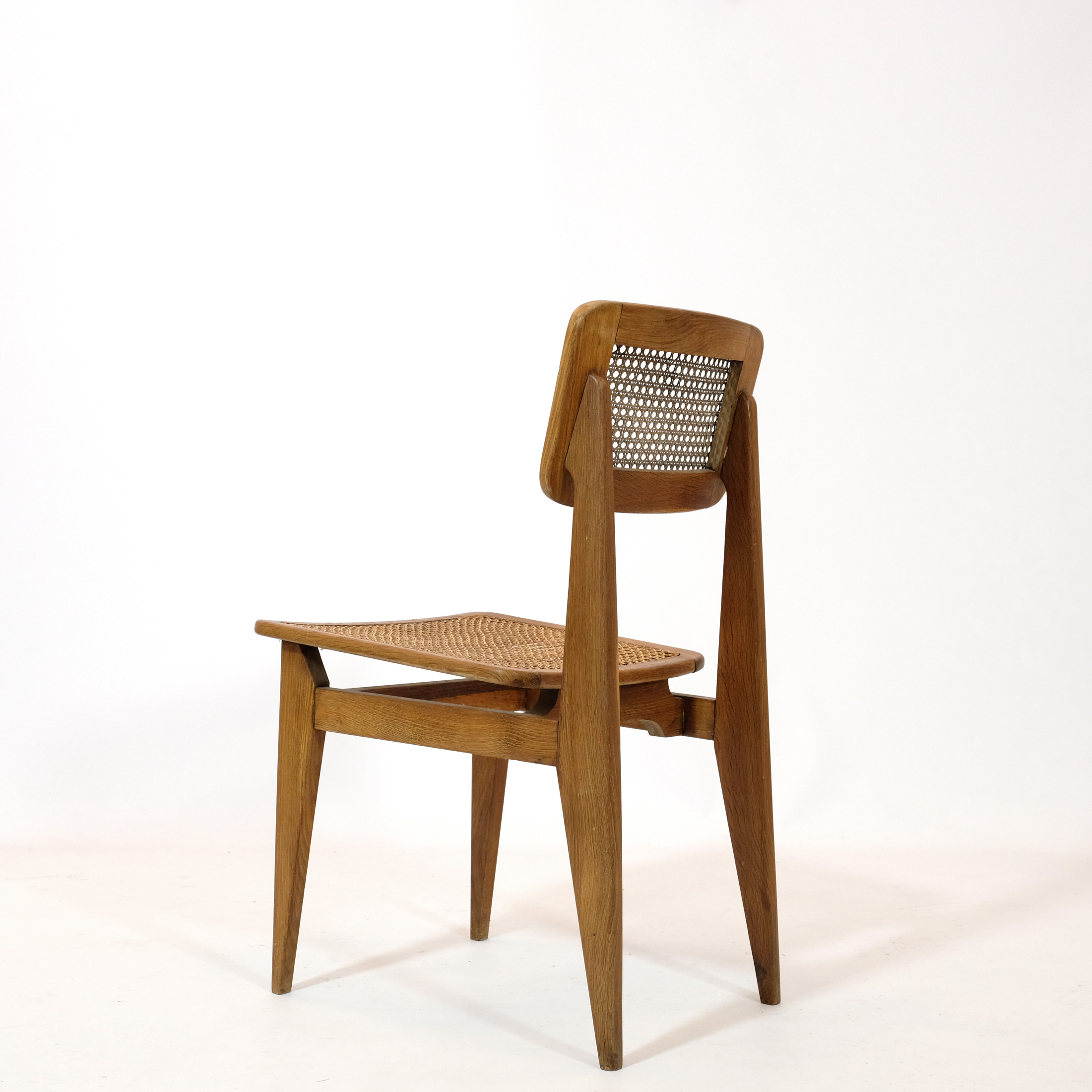 C cane chair, Marcel Gascoin,ARHEC, 1950's.