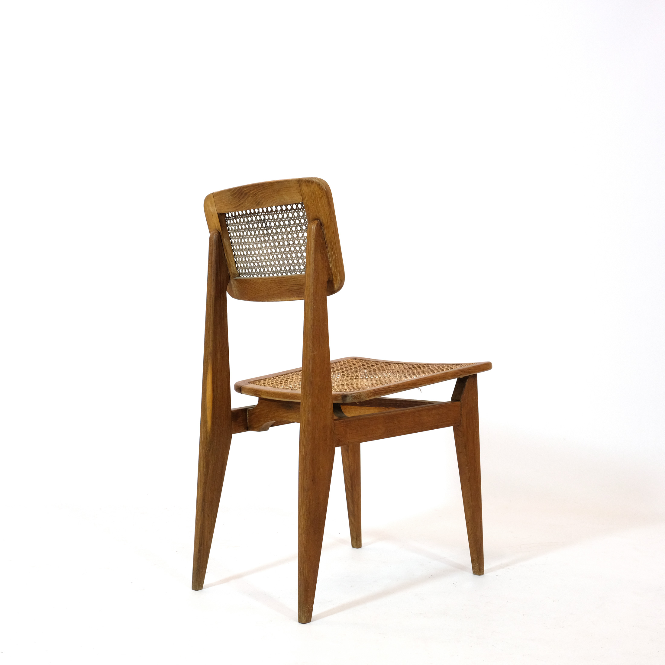 C cane chair, Marcel Gascoin,ARHEC, 1950's.