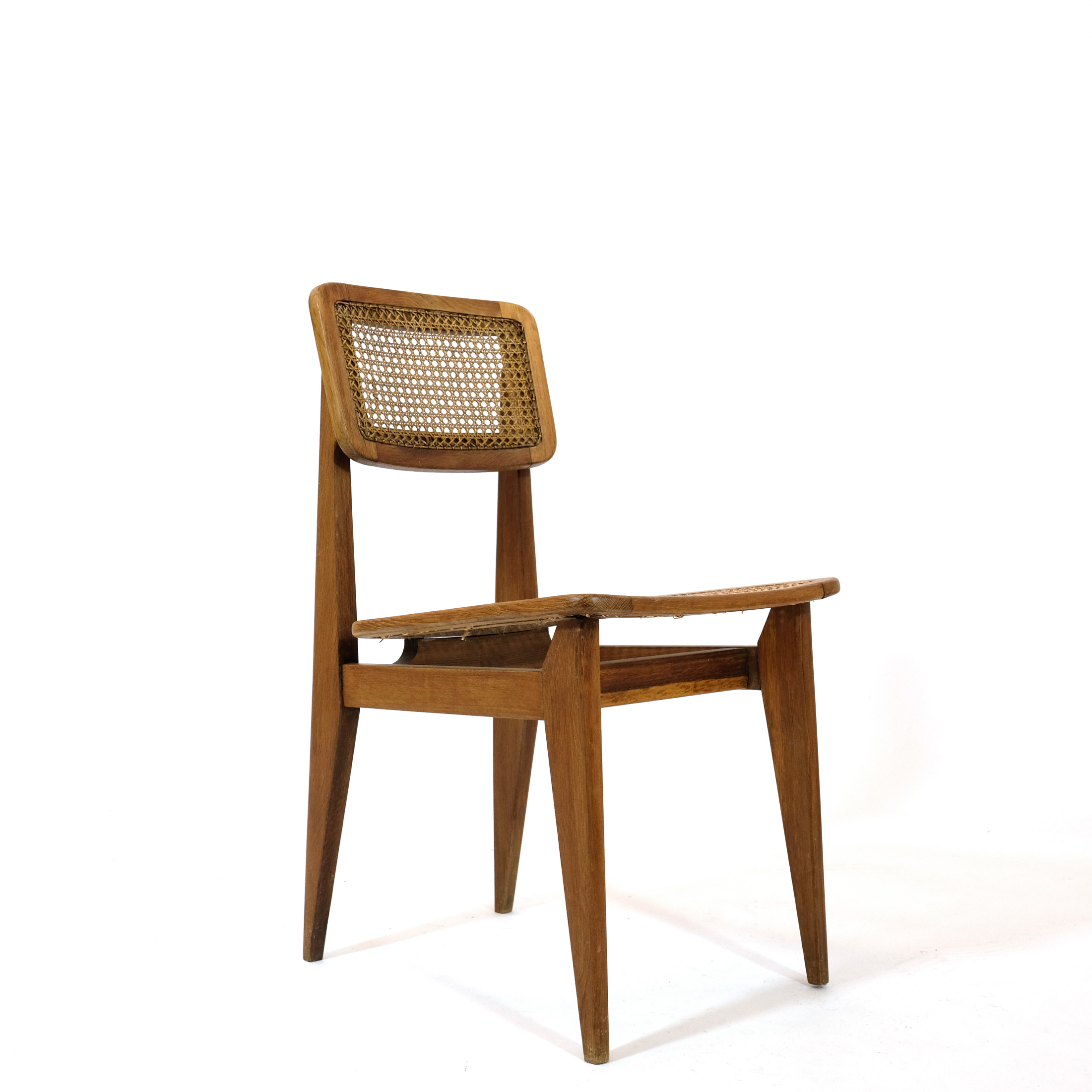 C cane chair, Marcel Gascoin,ARHEC, 1950's.