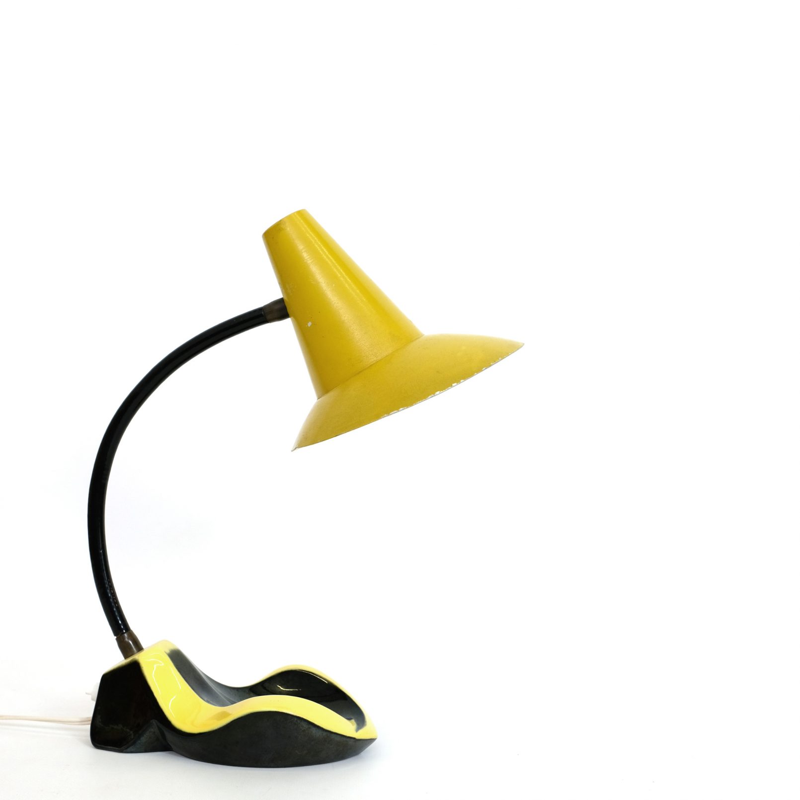 Yellow and black lamp from the sixties.