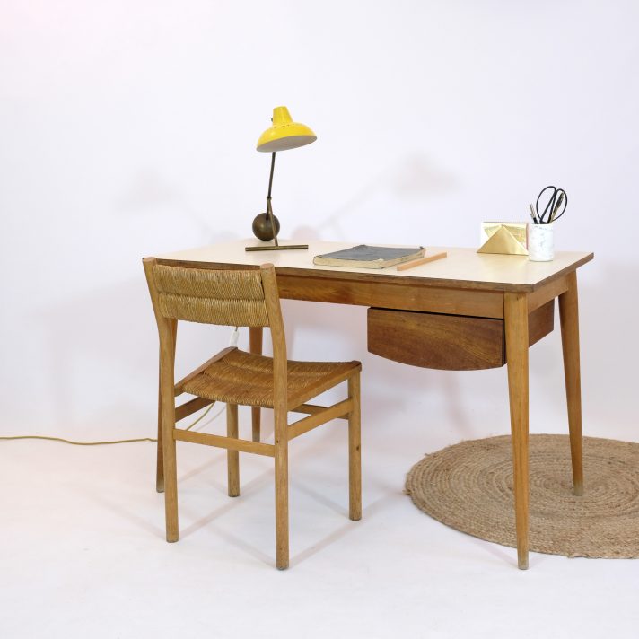 Student desk attributed to Pierre Guariche, 1950s.