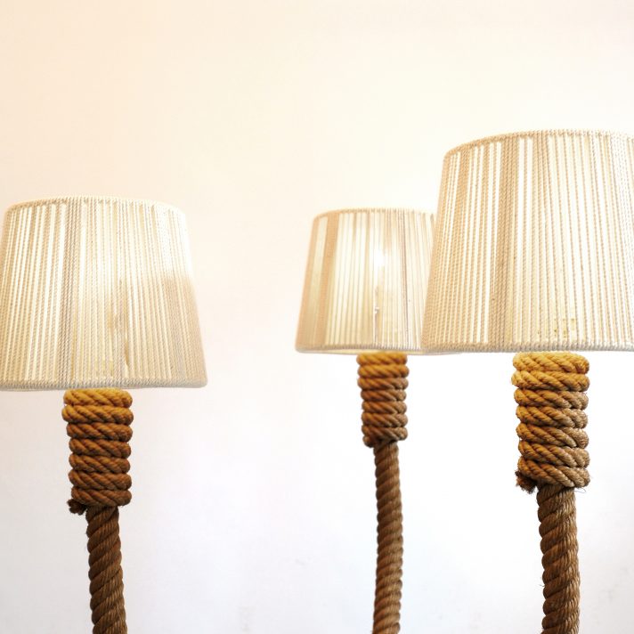 French Rope Floor Lamp From The 1940s 1950s