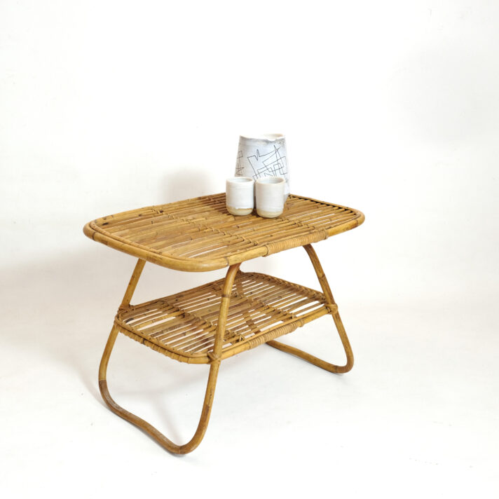 Italian rattan side table from the fifties.