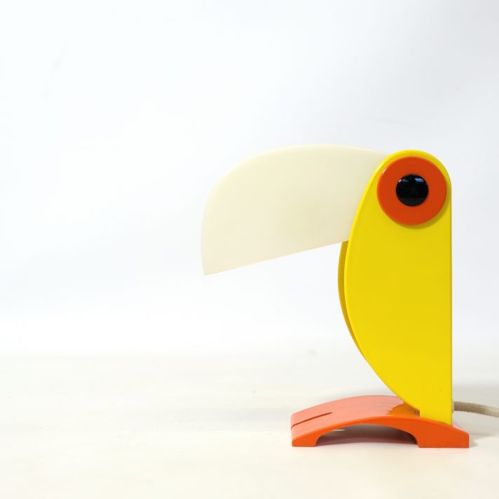 Yellow toucan lamp, Old Timer Ferrari, 1960s.