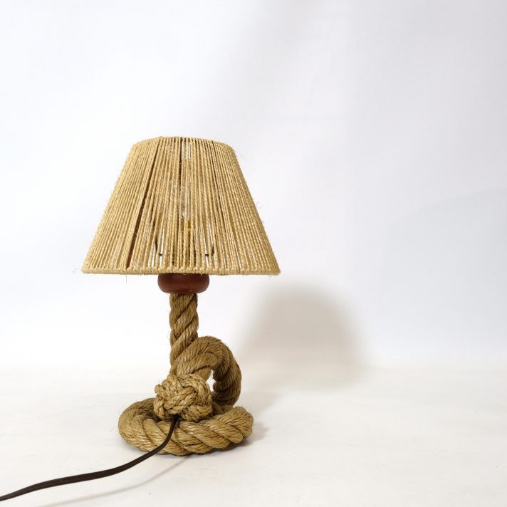 Rope table lamp, France, 1940-1950.