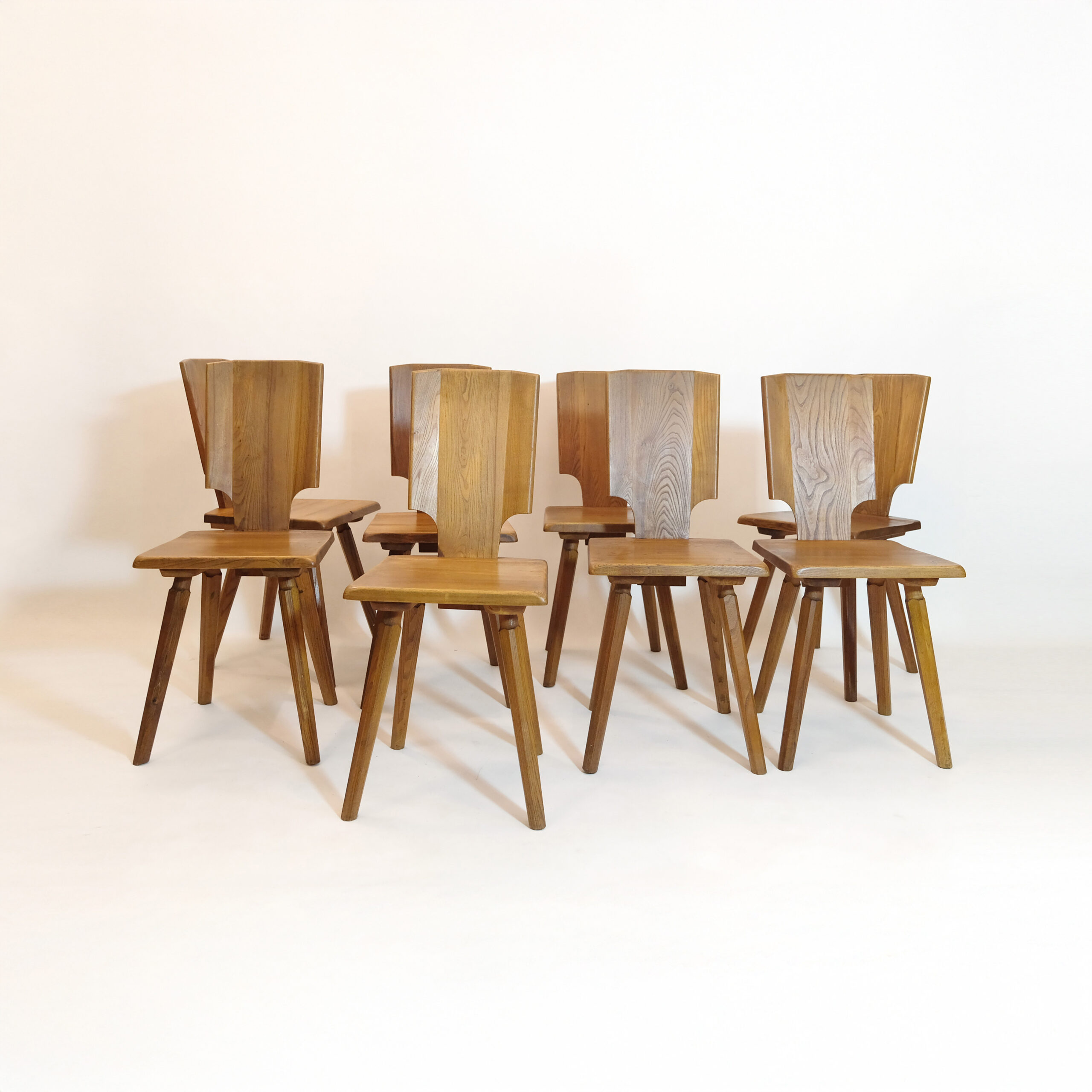 Pierre Chapo, 8 chaises S28, prototype.