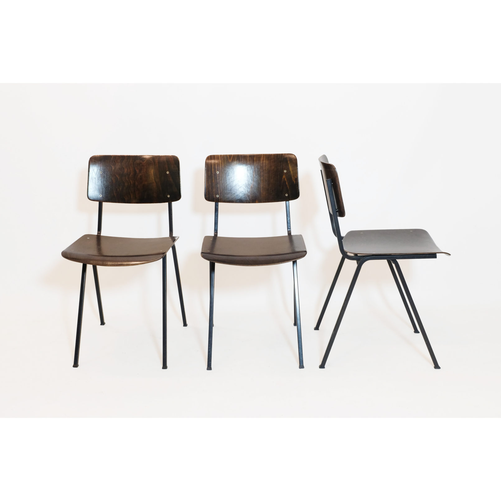 3 F6 chairs by Eromes, Nederlands, 1960s.