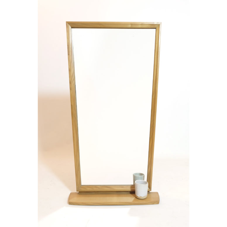 Large mirror with a shelf from the sixties, 101x53 cm.