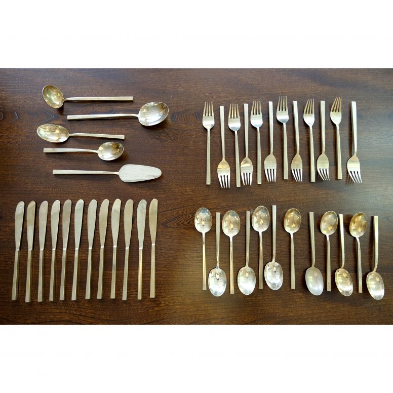 Sigvard Bernadotte for Scanline, cutlery set n°1, 1950s, 41 pieces.