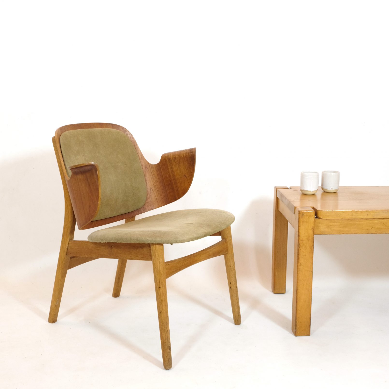 Hans Olsen, teak armchair, model 107, Bramin Møbler, 1957.