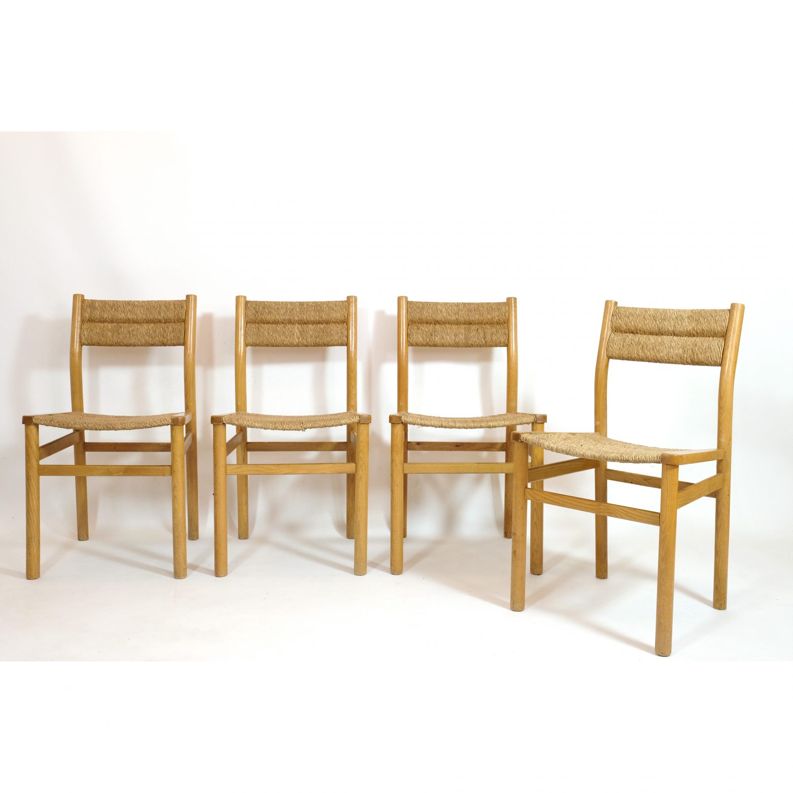 Pierre Gautier Delaye, suite de 4 chaises Week-End, 1960s.