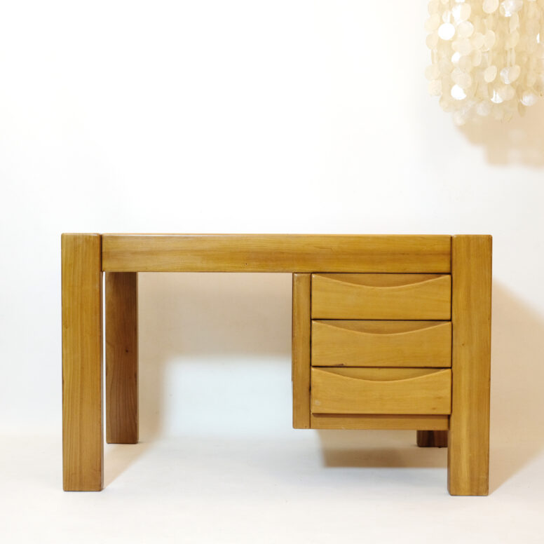 Maison Regain, a solid elm desk from the seventies.
