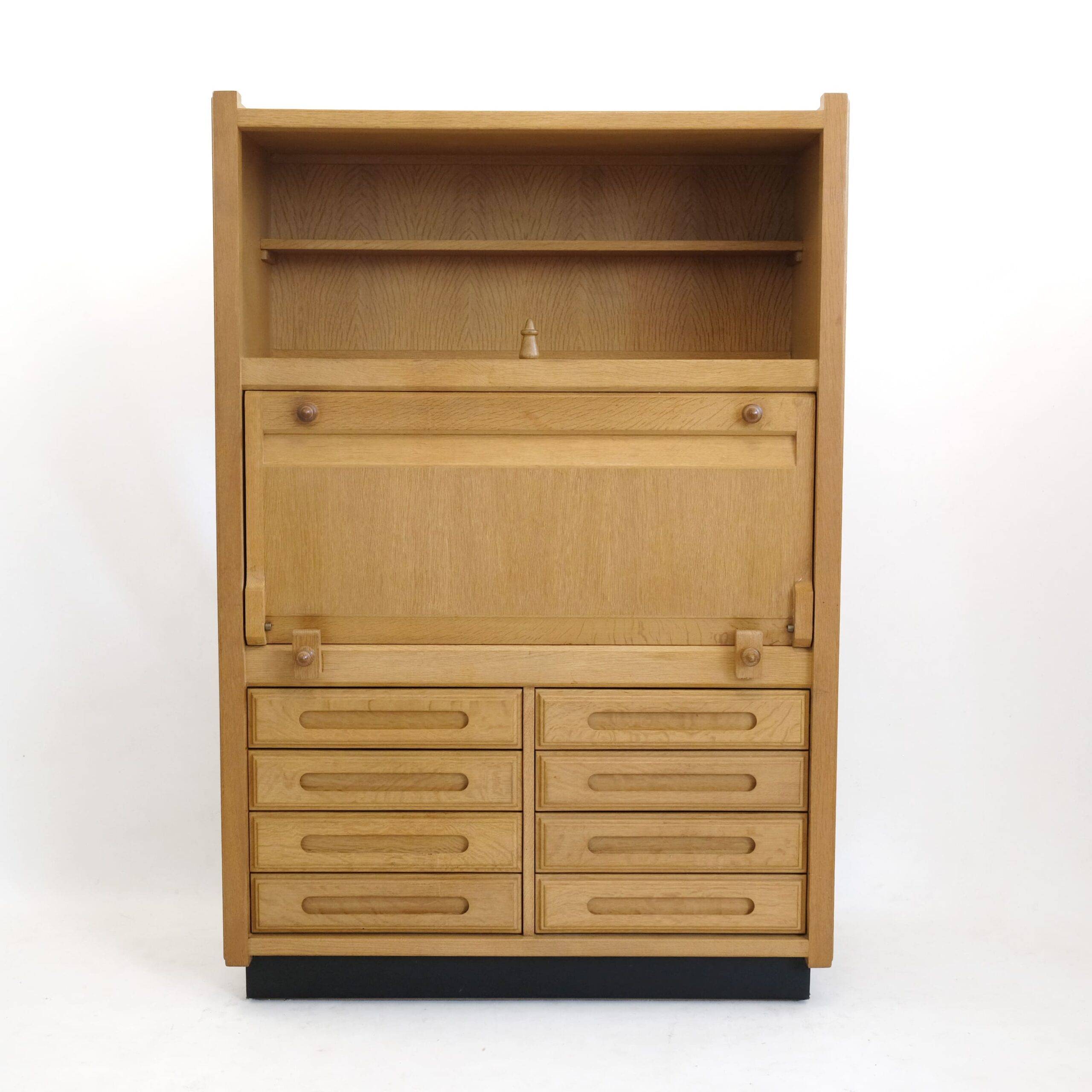 Guillerme & Chambron, large cabinet and secretaire, Votre Maison, 1960s.