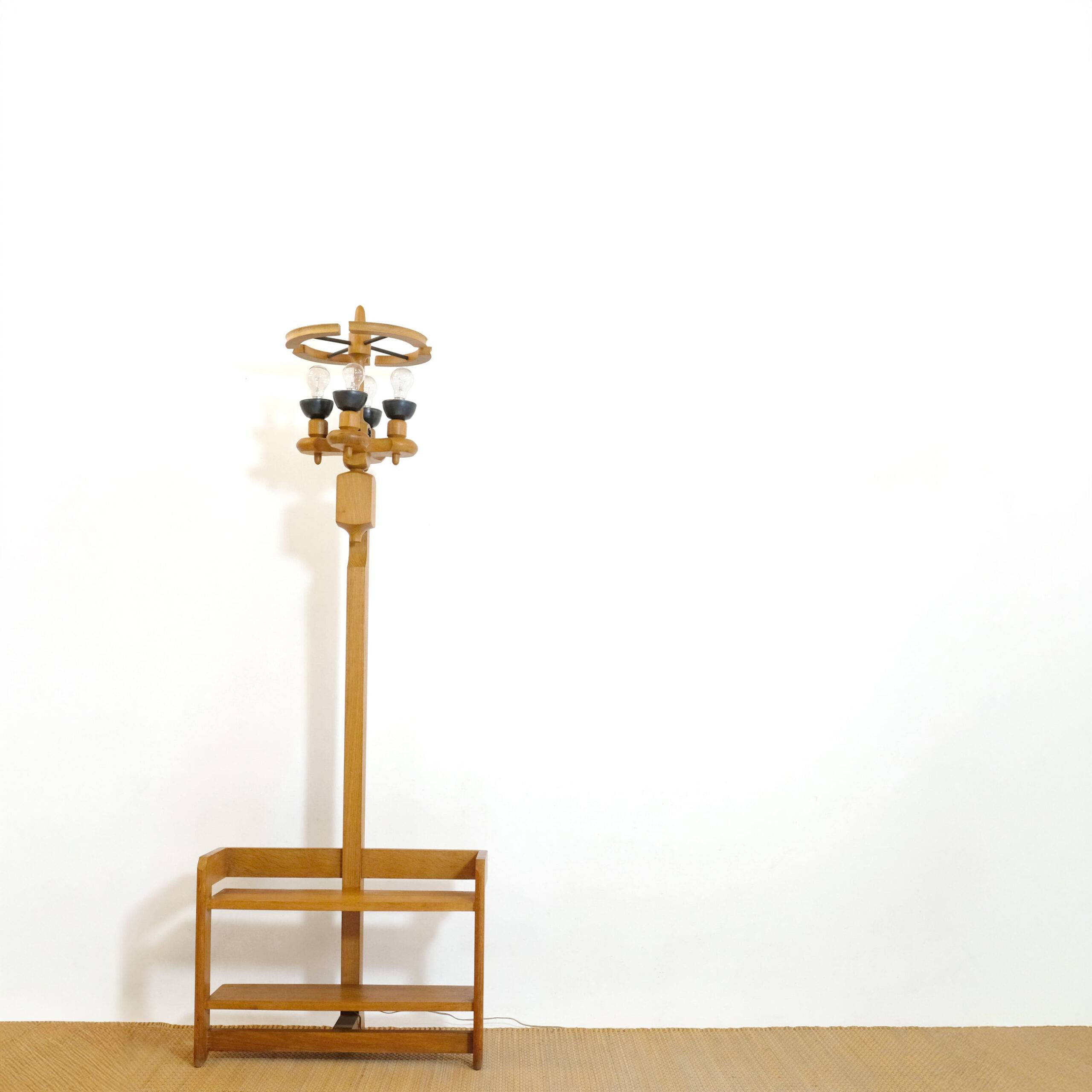 Guillerme and Chambron for Votre Maison, a shelf-forming floor lamp, 1960s.