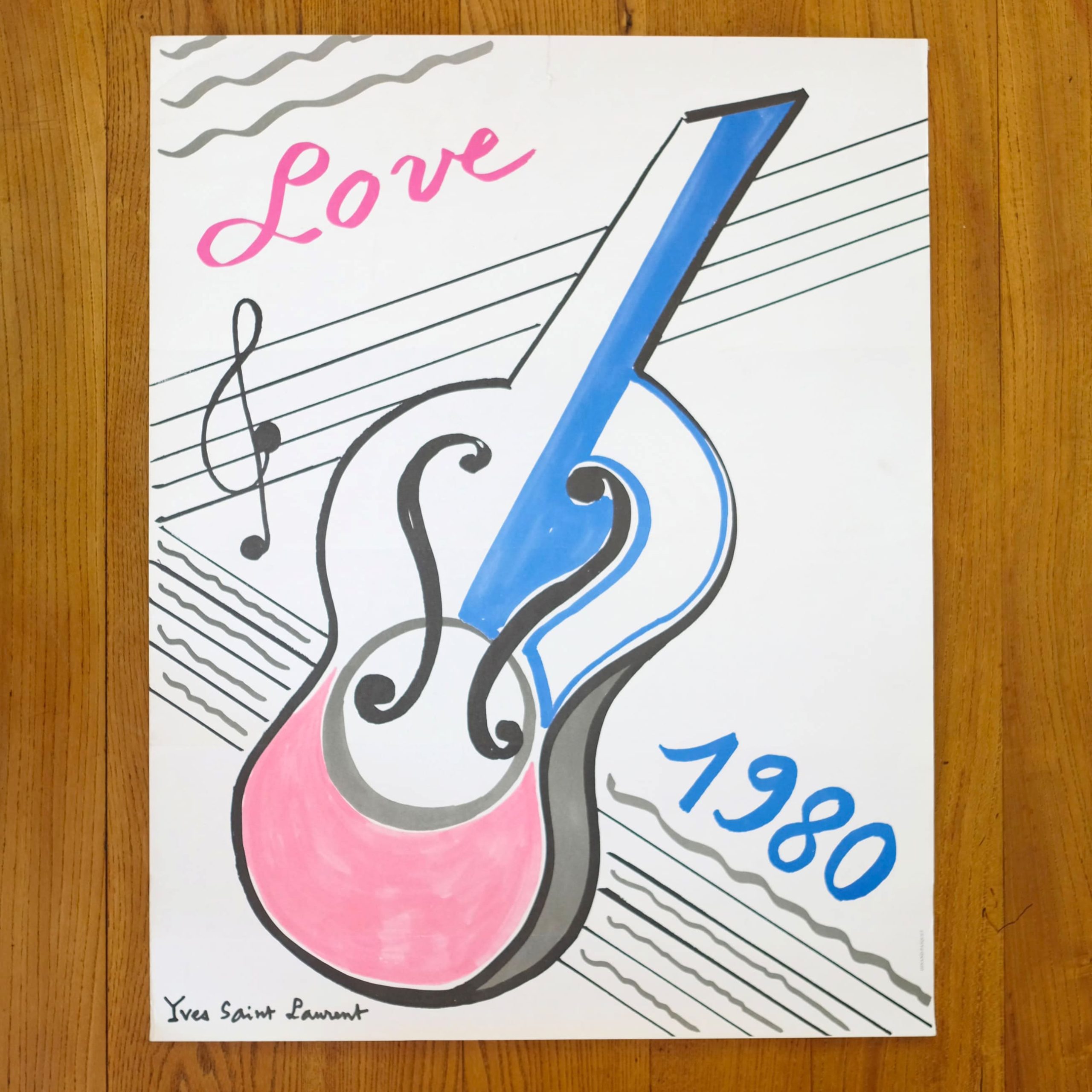 Yves Saint Laurent, Love 1980, 58 x46 cm.