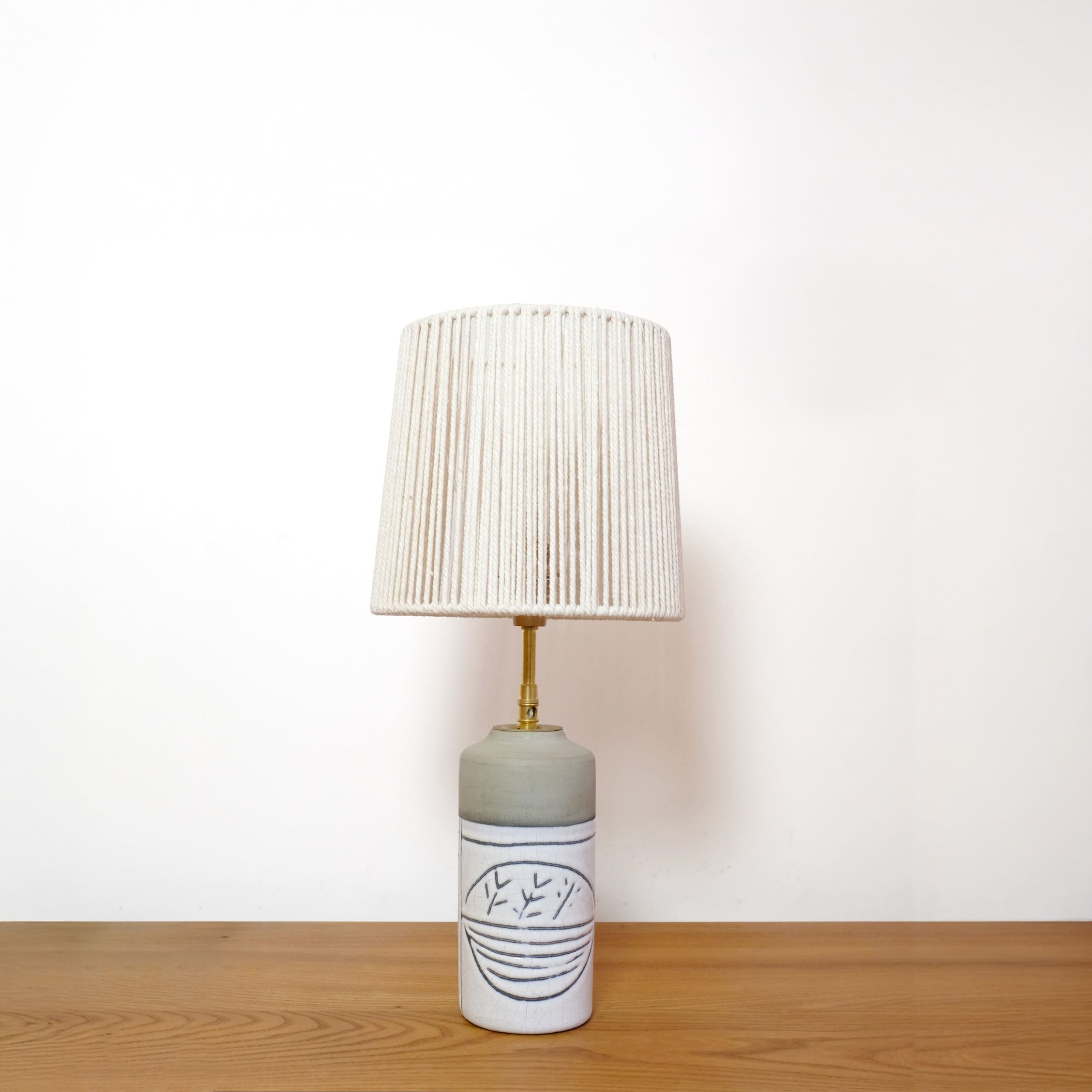 Jacques Innocenti, lamp and its rope lampshade, 1950s.