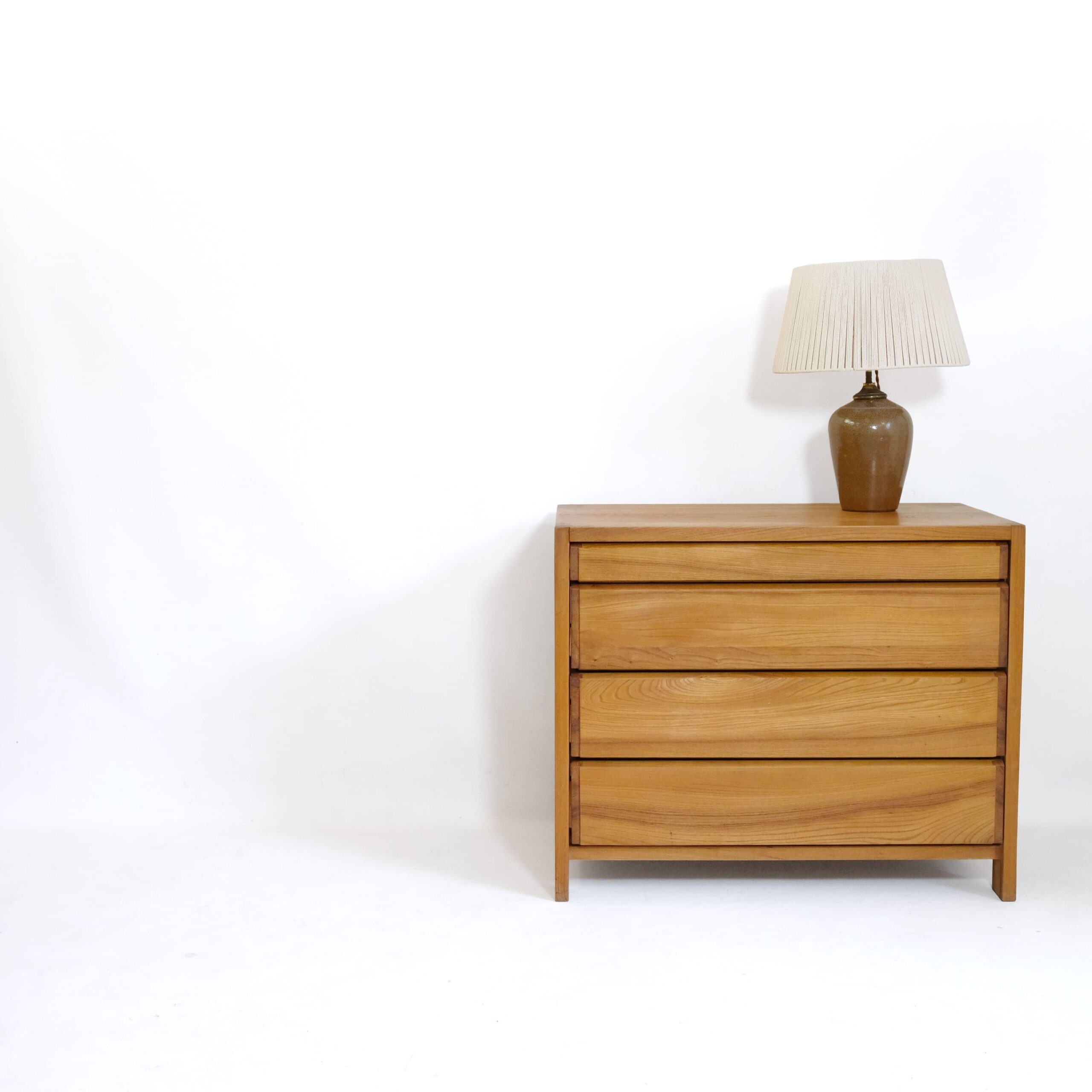 Pierre Chapo, Model R03 chest of drawers in solid elm, circa 1980.