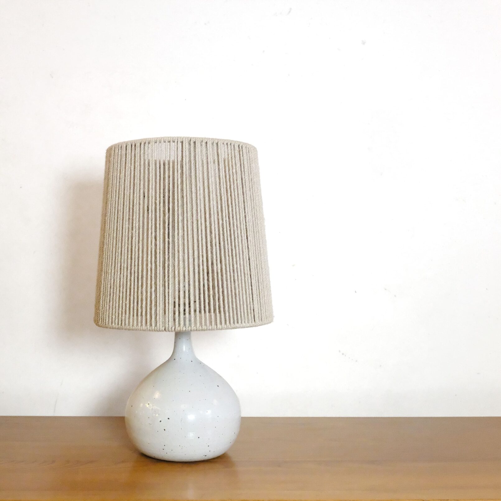 Table lamp with a white stoneware base, 1960s.