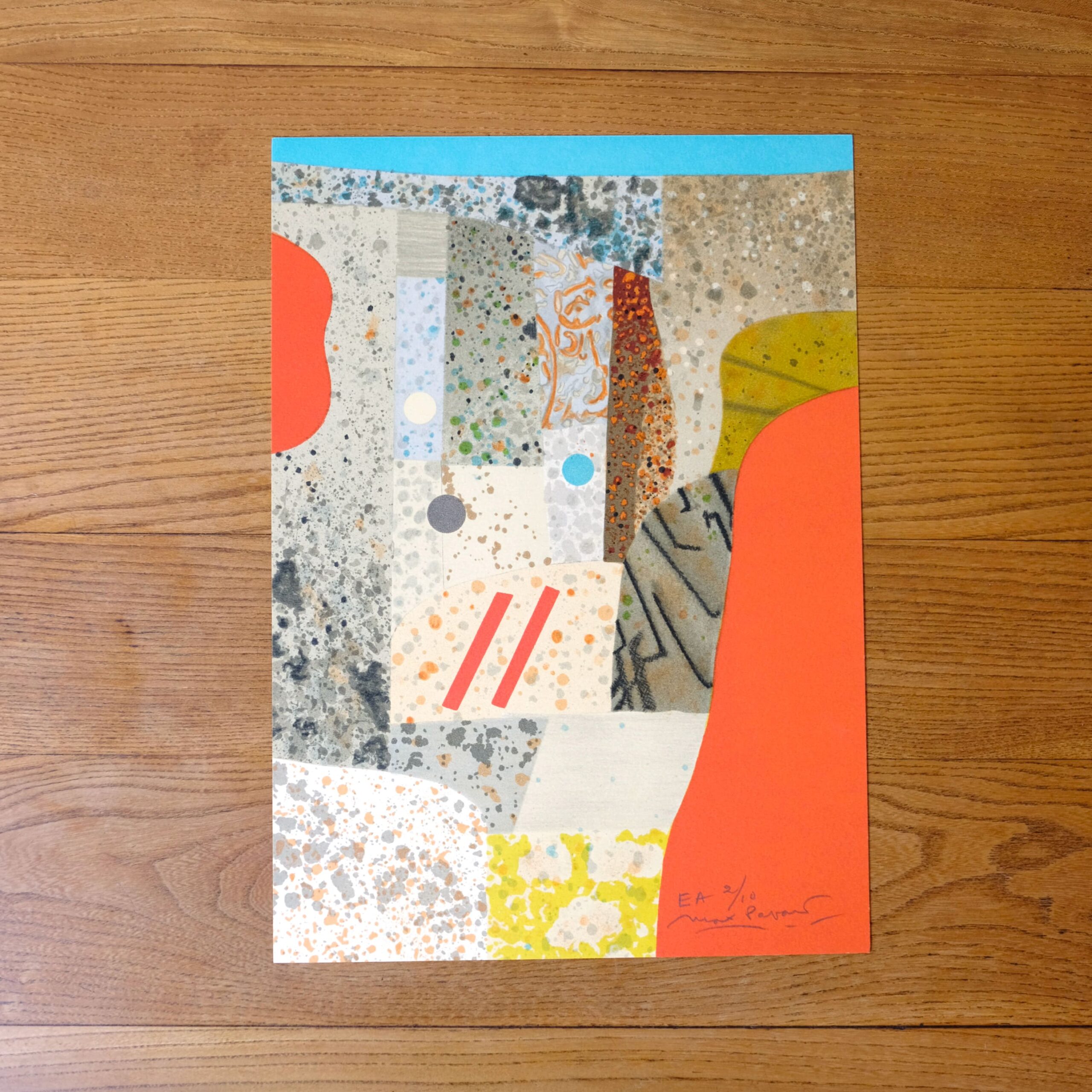 Max Papart, lithographie en couleurs signée.